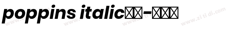 poppins italic字体字体转换